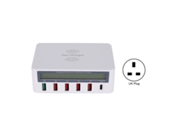 Carregador Adaptador Divisor USB3.0 com múltiplas portas e carga rápida EOOCOO