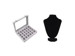 Suporte / Organizador De Carpete Vertical Para Joias Preto Caixa Com 24 Compartimentos Organizador Portátil Resistente