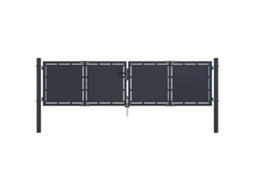 Vidaxl Portão De Jardim Em Aço 300 X 75 Cm Antracite