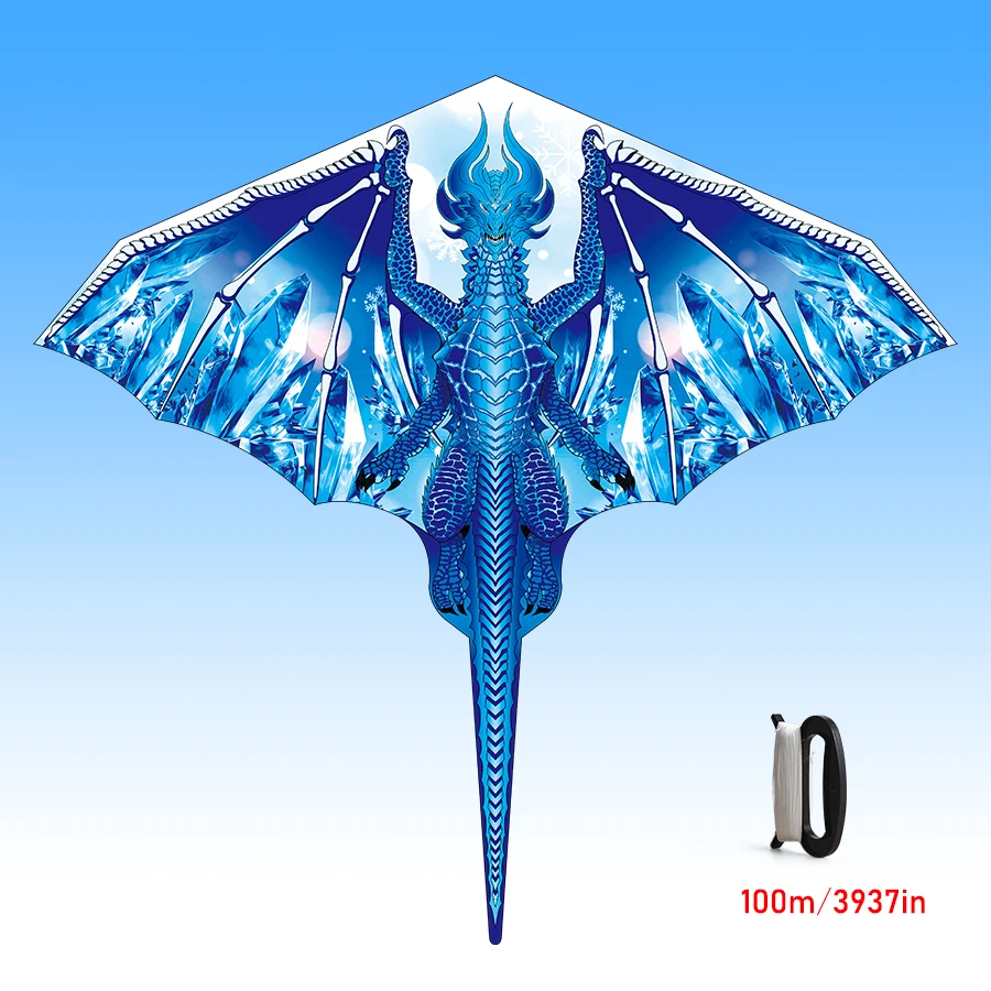 (azul) Pipa De Pterossauro De 1,5 M Para Gelo E Neve, Pipa De Dinossauro, Adequada Para Iniciantes.