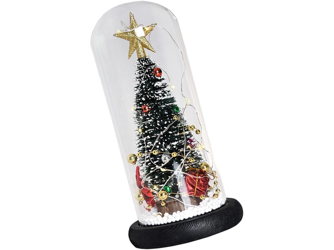 Luminária Noturna De Natal Toyandona Em Vidro Led Compacta E Festiva