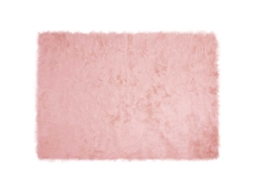 Conjunto 1 Tapete Vidaxl Rosa Poliéster (140 X 200 Cm)
