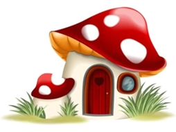 Adesivos de parede Casa de Cogumelos dos Sonhos para Quarto, Sala de Estar e Banheiro - Adesivos à Prova d'Água
