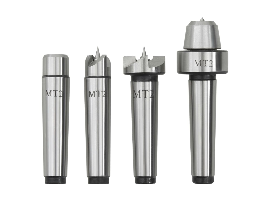 Pontas para torno de madeira, 4 peças, Mt2, aço, MAISON EXCLUSIVE