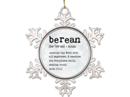 Decoração Bereana De Metal Com Mot Béréen - Ornamento Redondo - Lembrança De Campanha - Ornamento Suspenso