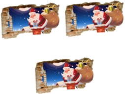 Adesivos Adesivo Janela Autoadesivo Removível Natal Feito De Pvc Não Desbota Facilmente Com Tema Natalino De