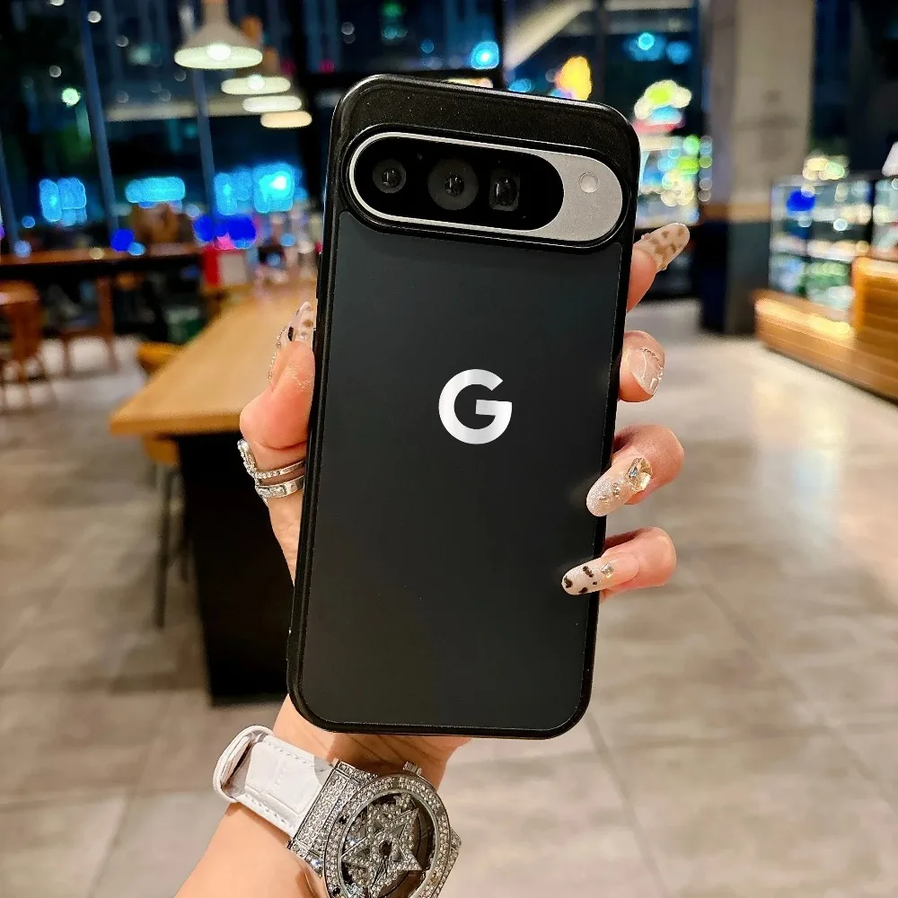 (preto, Google Pixel 9a) Caso De Telefone De Luxo Fosco, Toque Confortável, Proteção Anti-choque Pc Tampa Traseira
