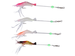 Conjunto 4 Iscas Camarão Artificial 6.5g