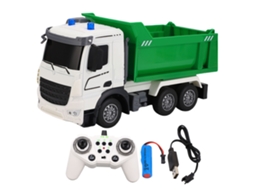 Mali brinquedo Caminhão de Lixo com Controle Remoto, Efeito de Luzes e Cama de Reciclagem para Crianças