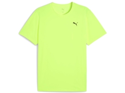 Camiseta masculina amarela Puma Ess Solid Cat, tamanho GG