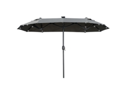 Guarda sol Duplo, 295 X 219 Cm, com Led, Oval, Resistente Ao Vento, para Jardim, Estável, com Ângulo de Inclinação Ajustável SINI TECH STORE