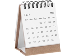 Mini Calendário De Mesa, Decorativo Em Inglês Para Resistente E