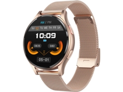 Smartwatch com Chamada Bluetooth, Reprodução de Música, Alertas e Monitor ECG, Rosa, 