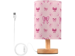 Abajur De Cabeceira Bows Com Porta Usb, Sem Necessidade De Lâmpada, Luz Led Quente Para Quarto, Sala De Estar
