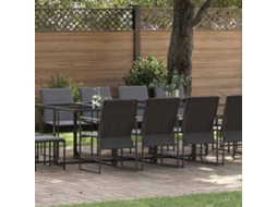 Vidaxl Conjunto de Jantar para Jardim 13 Pcs Preto Aço