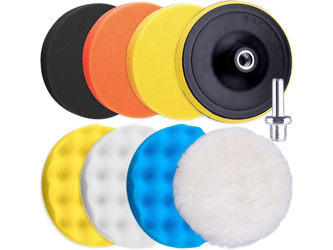 Conjunto De 9 Esponjas Para Polimento E Enceramento, 6/7 Polegadas,