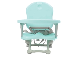 Primerox cadeira de Jantar para Bebê Dobrável com Prato Removível Ajustável Portátil Verde