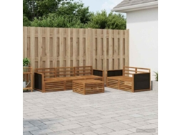 Vidaxl Conjunto De Sofás Para Exterior 6 Pcs Natural