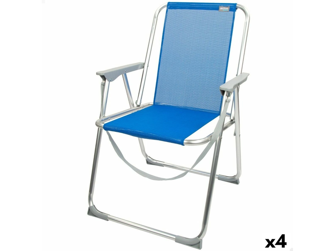 Cadeira Acolchoada Aktive Gomera Azul 44 X 76 X 45 Cm 4 Unidades