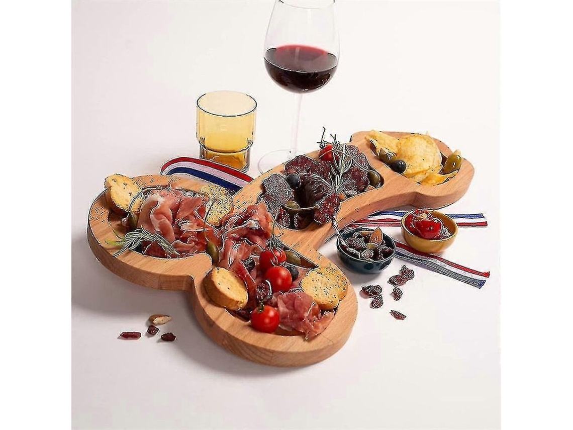 Charcutaria Tabua Em Madeira Artesanal Grande Com Design Exclusivo Para Festas Aperitivos E Presentes Bem Pequeno