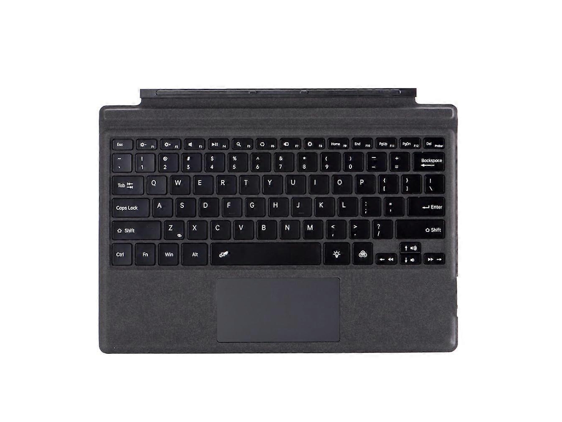 Teclado Com Capa Halinuia Para Surface Pro 3-7 Bluetooth Retroiluminado Qwerty Preto (com Touchpad)