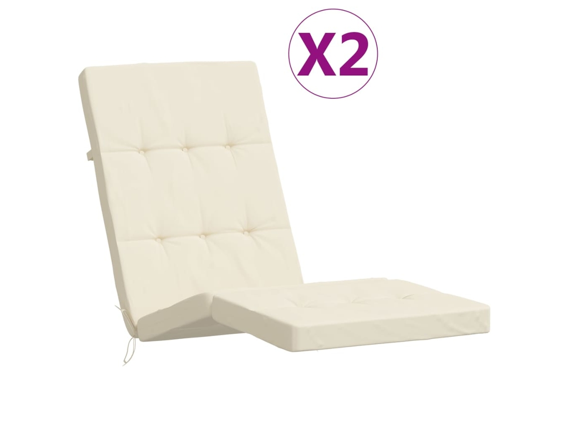 Deck Chair Cushion, Deck Chair Cushions Vidaxl Creme Tecido (n/a)