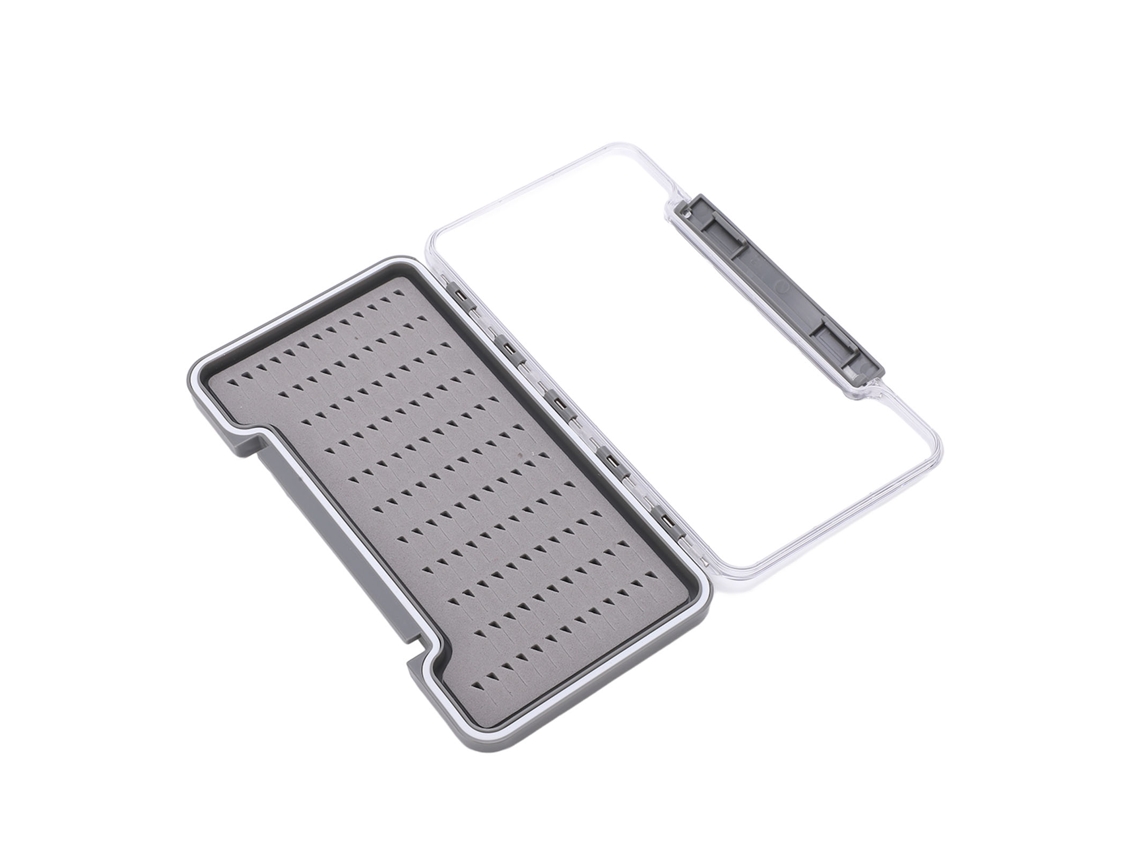 Mali caixa para Mosca de Pesca À Voo Impermeável Leve com Capa de Abs Transparente e Espuma para Armazenamento de Iscas
