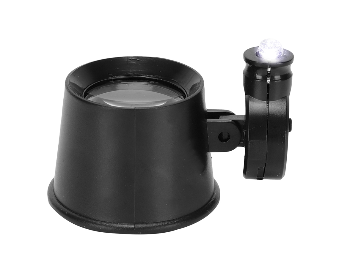 Lupa 10x com Led Portátil para Reparo de Relógios e Joias Material de Qualidade