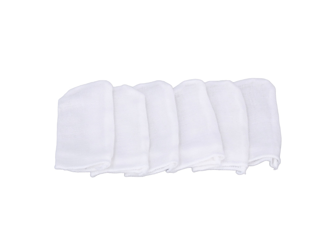 Mali 6 Pcs Escova de Dedo para Bebê Gaze de Algodão Soft Limpeza Dentes Língua Gengivas