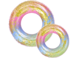 Conjunto de 2 boias infláveis para adultos e crianças com borracha transparente AQUAFORGE