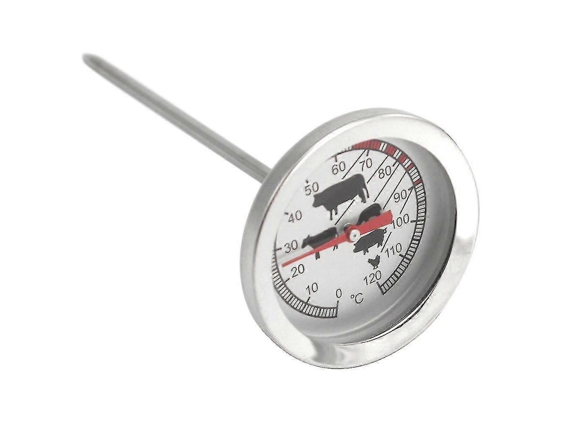 Termômetro De Aço Inoxidável Para Assar - Termômetro Analógico Para Carne Até 120 °c - Termômetro (1 Unidade)