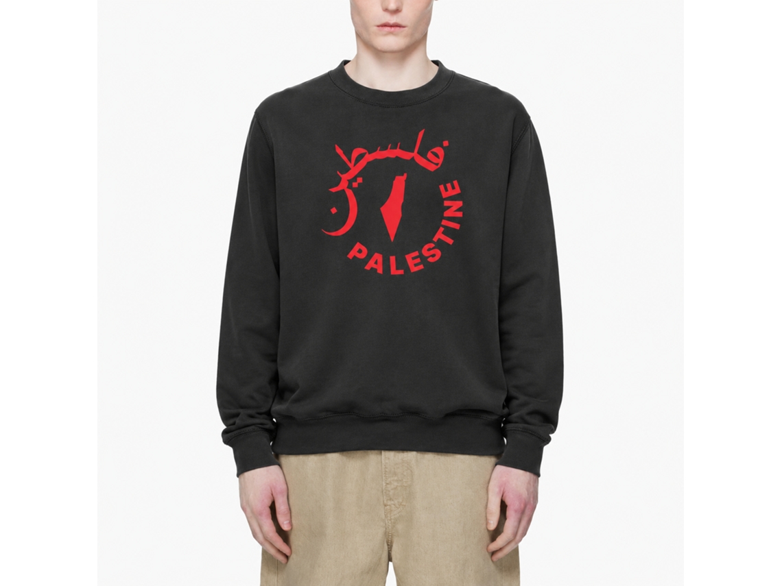 Rockinstone Palestine/falastin Black Sweatshirtdouble-sided Print Unique Designer Style