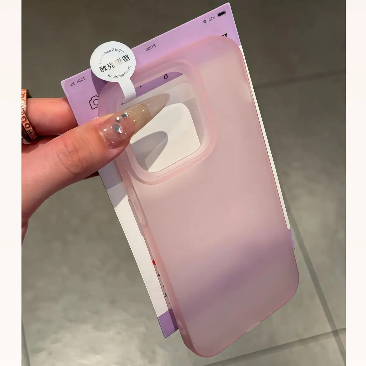 Capa De Celular Transparente Fosca E Macia (para Iphone 11 Pro Rosa)