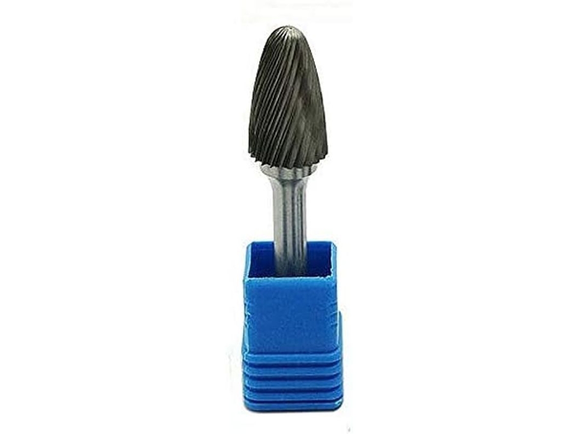Cortador Rotativo De Carburo De Tungsteno Para Carpintería Com Cabo De 6mm, Cabeça Cônica Redonda, Ranura Simples, 16x25mm