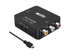 Adaptador/ Conversor Rca Av Para Hdmi 1080p Universal Preto