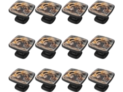 Puxadores Quadrados Para Gavetas De Cômoda, Puxadores Para Armários De Cozinha, 12 Peças, Bulldog Dormindo No Chão