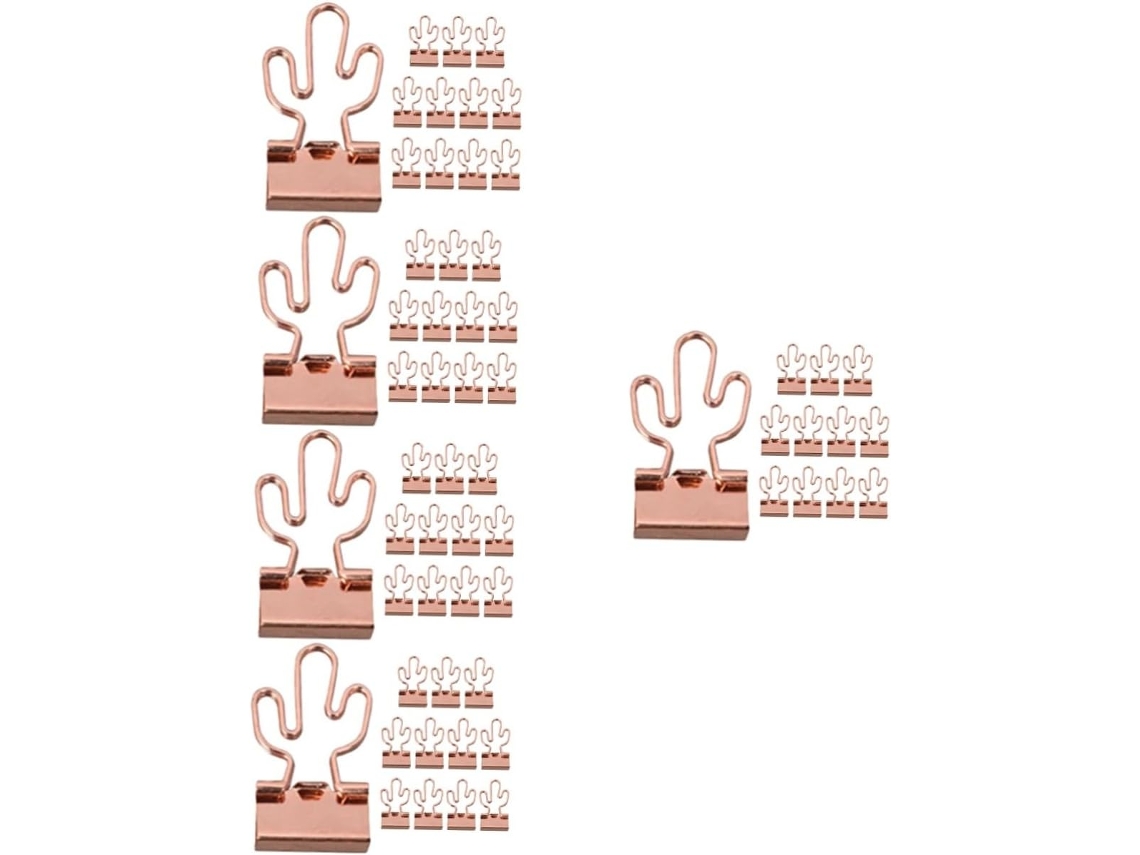 Lurrose Conjunto De 60-clipes Corrente Práticos E Convenientes Organização Arquivamento Doméstico Na Cor Ouro Rosé
