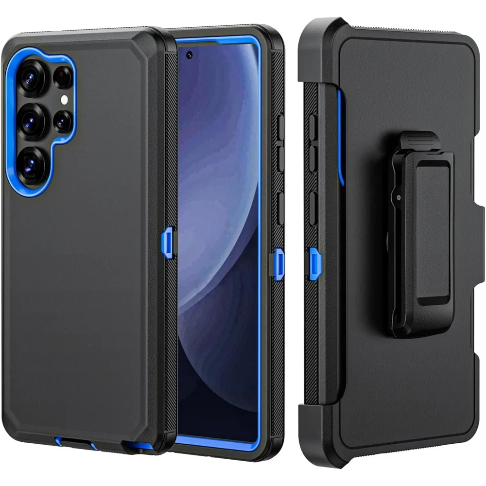 Capa Magnética Magsafe 2 Em 1 Para Iphone (preto/azul, Galaxy S26), Com Proteção Para A Lente.