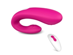 Vibrador Recarregável Do Clitóris e Do Ponto gVibrador de Casais À Prova D'Água com 9 Vibrações Poderosas Rosa BISBISOUS