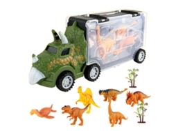 Ats 9 Peças/conjunto Caminhão Transportador de Dinossauros com Armazenamento Portátil Carro Inercial para Crianças