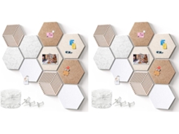 Quadros De Cortiça Hexagonais Para Decoração, Pacote Com 20 E 100