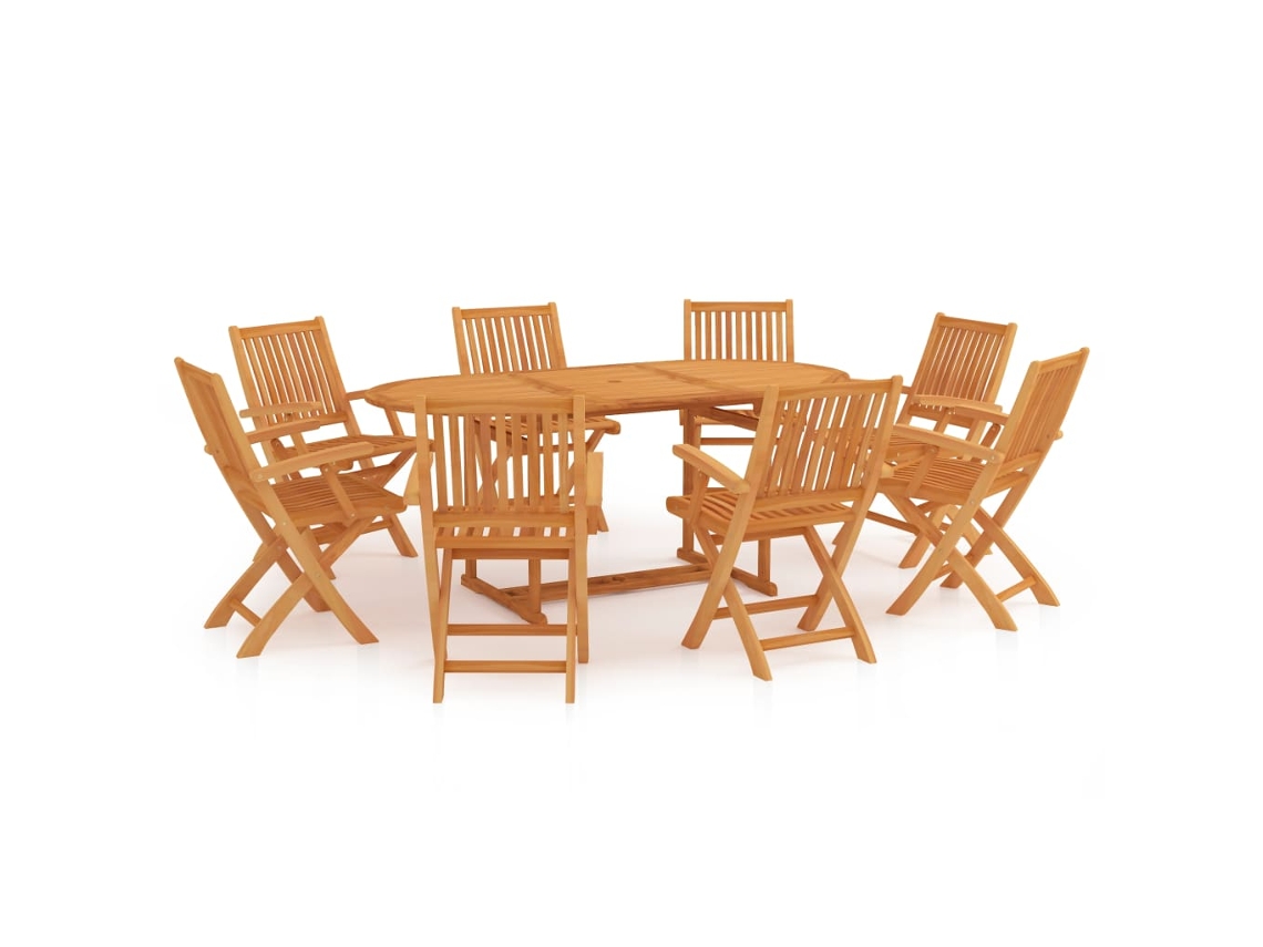 Garden Dining Set, Garden Dining Sets Vidaxl Marrom Madeira (n/a)