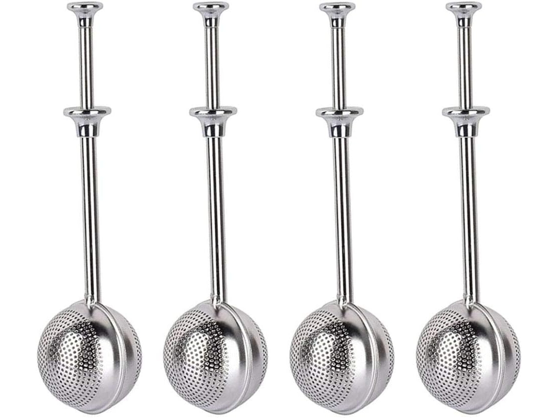 Conjunto De 4 Infusores Chá Em Aço Inoxidável, Coadores Chá, Peneiras Para Açúcar E Farinha, Polvilhadores Pó, Filtros Poeira Chá. Aquaforge