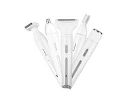 Aparador 5 em 1 Recarregável Usb c, Branco, À Prova D‘água, para Depilação Feminina Todo o Corpo, Multifuncional, Compacto, Recarregável STELASPLEN