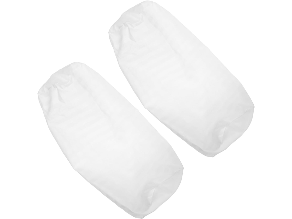 Conjunto de 2 Capas Almofada Enroladas em Tecido Misto Branco. Redondas Ergonômicas para Sofá e CHABERLU