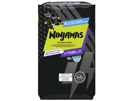 Ninjamas Cueca Absorvente Criança 4-7 Anos 17-30 kg 10 Unidades PAMPERS