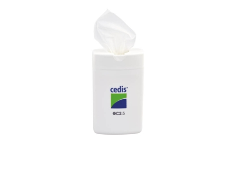 Pano de Limpeza Desinfetante CEDIS Ec2.5 em Dispensador 25 Peças