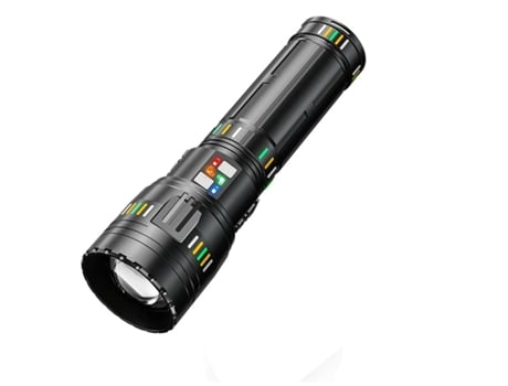 Lanterna Led Recarregável Lanterna Portátil Poderosa E Mais Brilhante Lanterna Super Brilhante À Prova Dágua Ipx5 Com Zoom Com 5 Modos P Venisymlis
