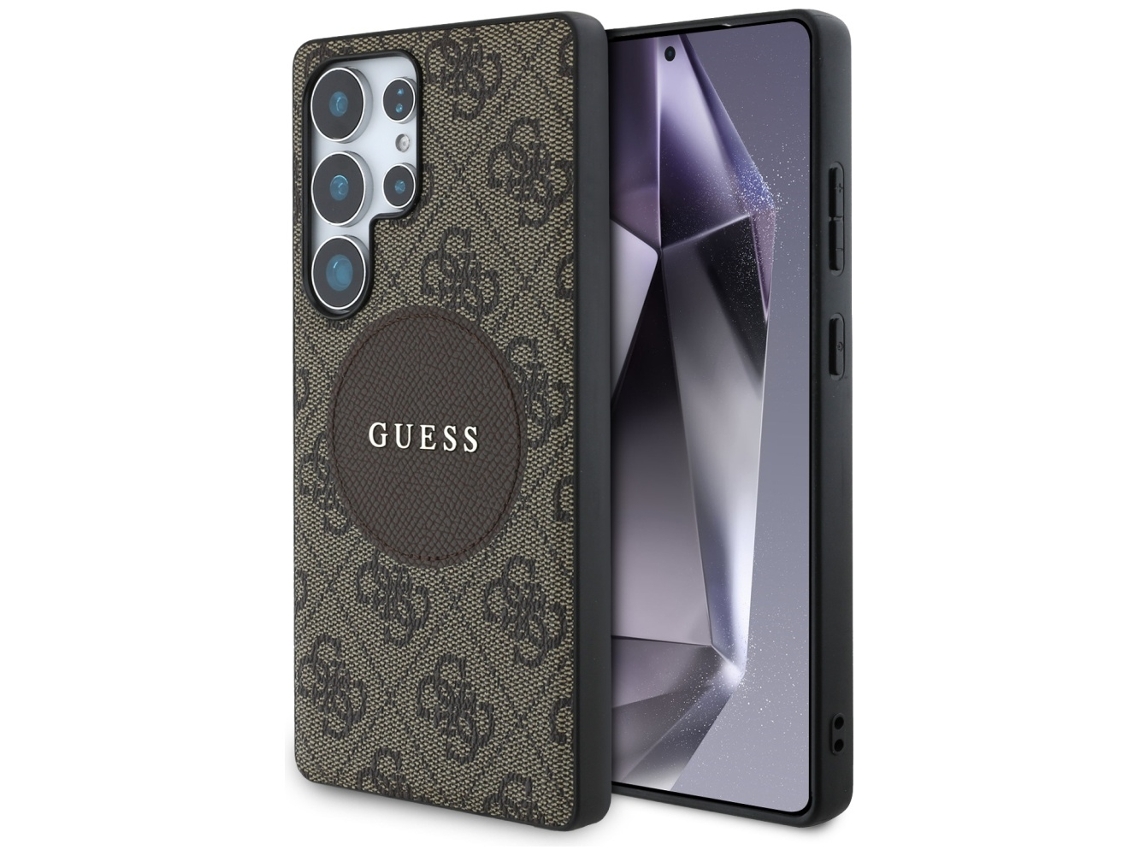 Guess Case 4g Patch Redondo Com Logotipo Clássico Para Samsung Galaxy S25 Ultra