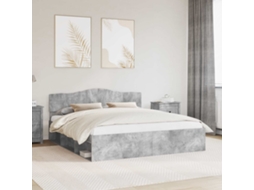 Vidaxl Estrutura Da Cama Com Cabeceira Concreto 180 X 200 Cm